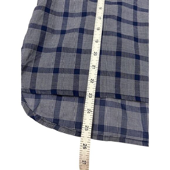 PENDLETON Navy Blue White Windowpane Plaid Boatneck blouse Gift NWT Women's XL - Picture 7 of 9